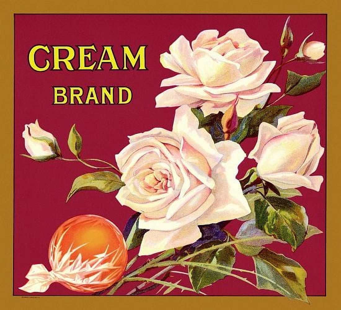 Roses and Orange label Canvas Art - (36 x 54)