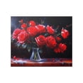 thumbnail image 1 of Roses are Red in a Glass Vase Contemporary Gallery Art Satin Poster Print, 1 of 1