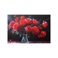 thumbnail image 1 of Roses are Red in a Glass Vase Contemporary Gallery Art Satin Poster Print, 1 of 3