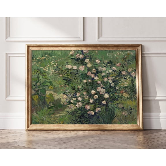 Roses by Vincent van Gogh poster Vincent van Gogh print botanical Fern Print flowers poste