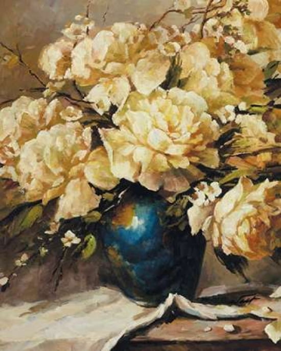 Roses in Full Bloom Canvas Art - Walt (24 x 30)