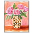 thumbnail image 1 of Roses in Leopard Canvas Print Fashion Art by Art Remedy, Black Frame, 36 x 45, 1 of 6