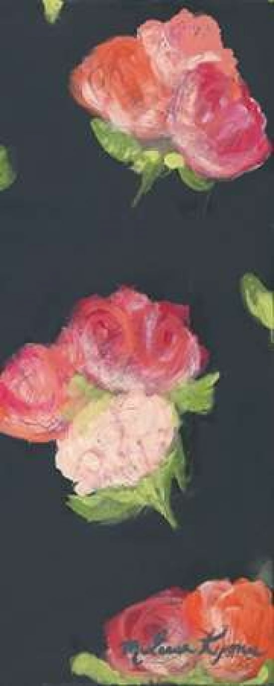 Roses on Black II Canvas Art - Melissa Lyons (10 x 20)