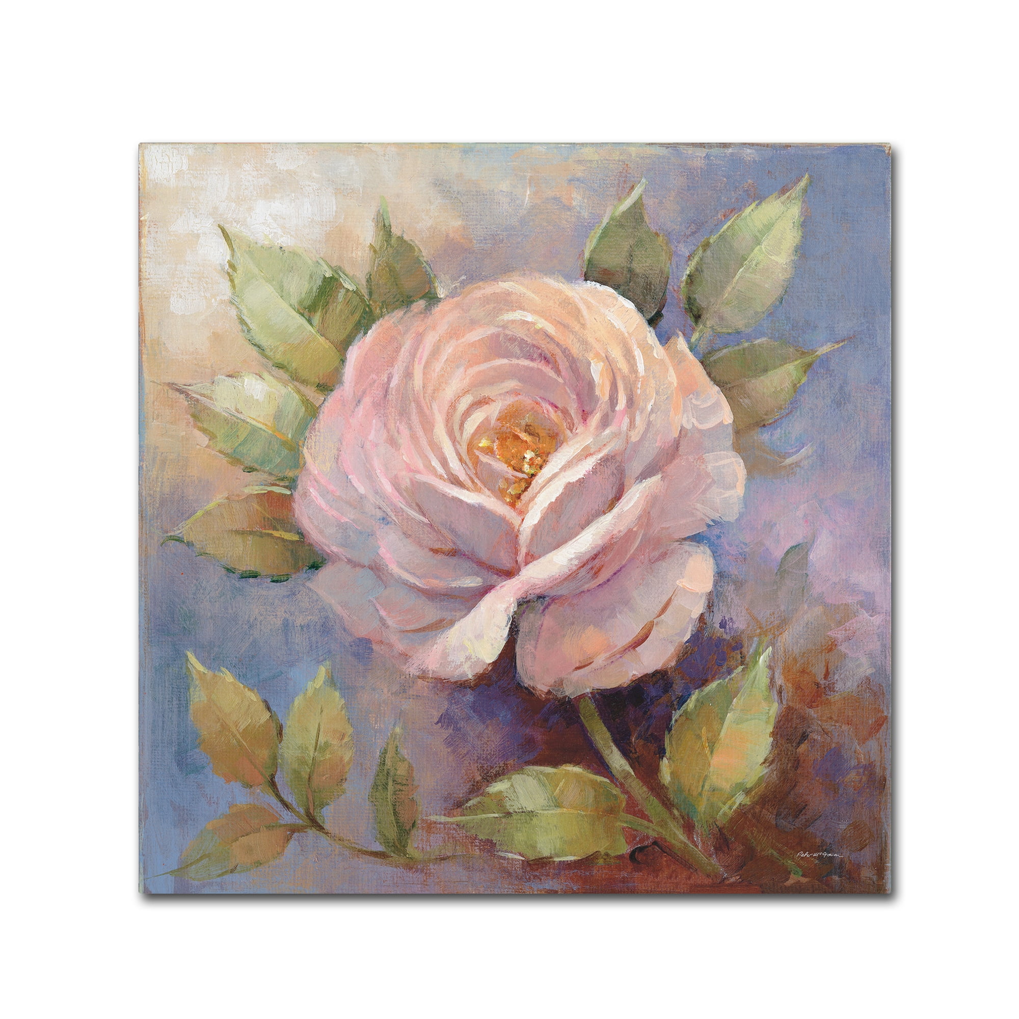 Roses on Blue IV Crop' Canvas Art by Peter McGowan