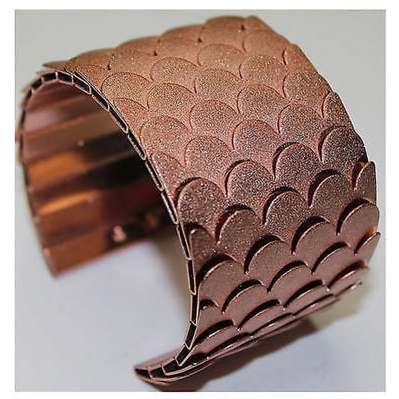 Rosetone Textd Snake Scale Style Cuff Bracelet Avg J265410