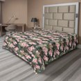 thumbnail image 1 of Ambesonne Rosetta Flat Bedding Sheet Soft Top Sheet, Nostalgic Floral Print Boho, California King, Pale Pink Jade Green, 1 of 1