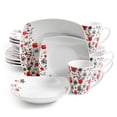thumbnail image 1 of Rosetta Floral Fine Ceramic Dinnerware Set, White Floral - 16 Piece, 1 of 1