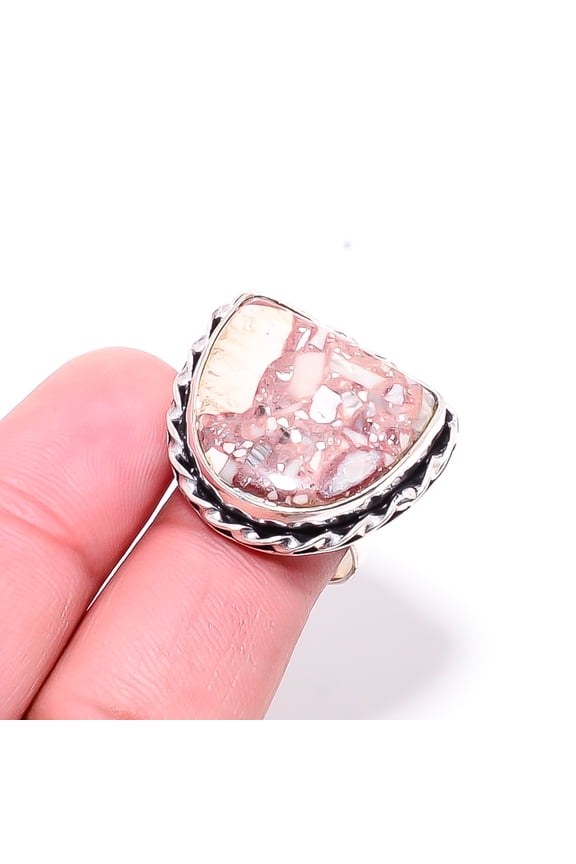 Rosetta Jasper - United State Designer Handmade 925 Sterling Silver Ring S.8 R26
