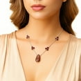 thumbnail image 1 of Rosetta Picture Jasper & Garnet 925 Sterling Silver Necklace Jewelry SDN1470, 1 of 6