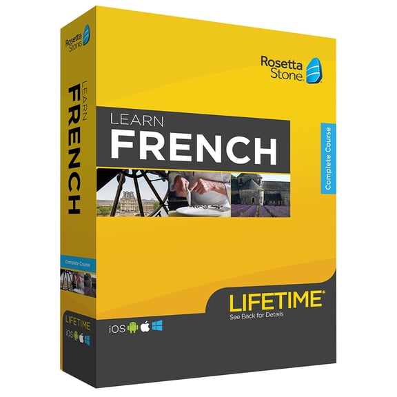 Rosetta Stone: Learn French with Lifetime Access on iOS, Android, PC, and Mac [Physical box]