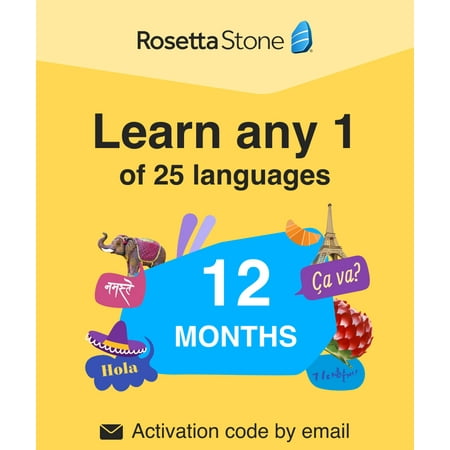 Rosetta Stone - Learn ONE of 24+ Languages with 12 Month Access - Android, Mac, Windows, iOS - Android, Mac OS, Windows, Apple iOS [Digital]