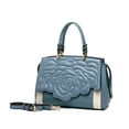 thumbnail image 1 of Rosette 3d Crystal Vegan Leather Metallic Handbag, 1 of 7