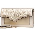 thumbnail image 1 of Rosette 3d Crystal Vegan Leather Mini Crossbody Clutch, 1 of 6