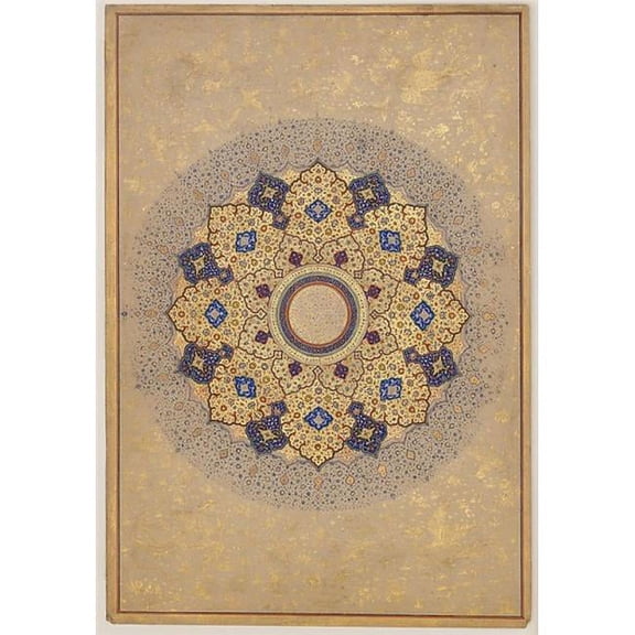 Rosette Bearing The Names & Titles of Shah Jahan Folio From The Shah Jahan Album Poster Print