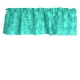 thumbnail image 1 of Rosette Floral Pop Up Flower Window Valance 54 Inch Wide Aqua, 1 of 2