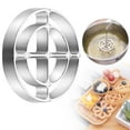 thumbnail image 1 of Rosette Iron Mold, Bunuelos Mold with Handle, Cooking Stamp Maker, Cookie Cutter Aluminum Alloy Waffle Maker for Kitchen Baking Cooking Housewares Hollow Circle, 1 of 9
