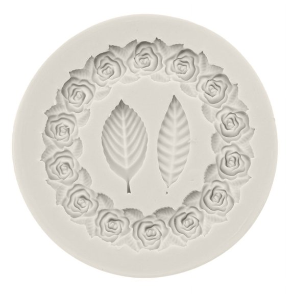 Rosette Leaves Silicone Mold Resin Cake DIY Chocolate Picture Frame Baking Moulds Decoration Tool Leaf Fondant Mold