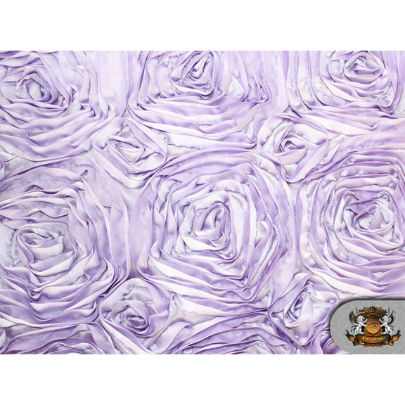 Rosette Satin Fabric LAVENDER / 54" Wide / Sold by the yard