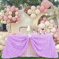 thumbnail image 1 of Rosette Tablecloth 50 Inches Rotundity Table Cover Rosette 3D Satin Tablecloth for Dinner Wedding Birthday Party Reception Table Decoration, 1 of 7