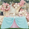 thumbnail image 1 of Rosette Tablecloth 50 Inches Rotundity Table Cover Rosette 3D Satin Tablecloth for Dinner Wedding Birthday Party Reception Table Decoration, 1 of 7