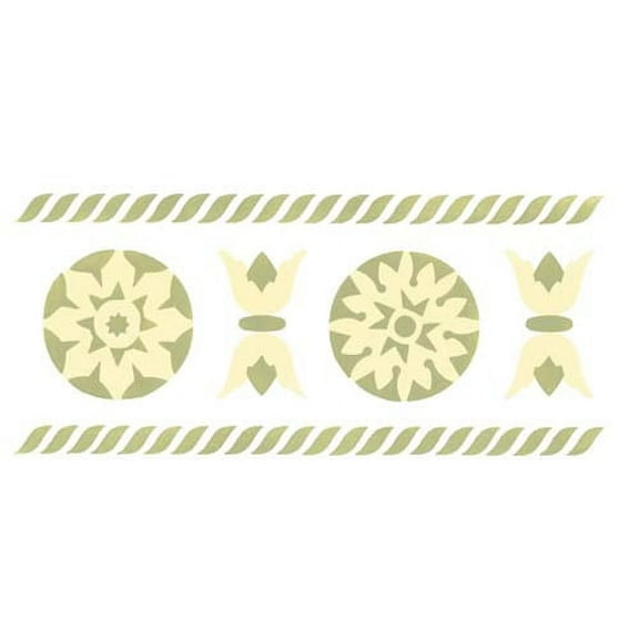 Rosette Wallpaper Wall Stencil SKU #2457 by Designer Stencils