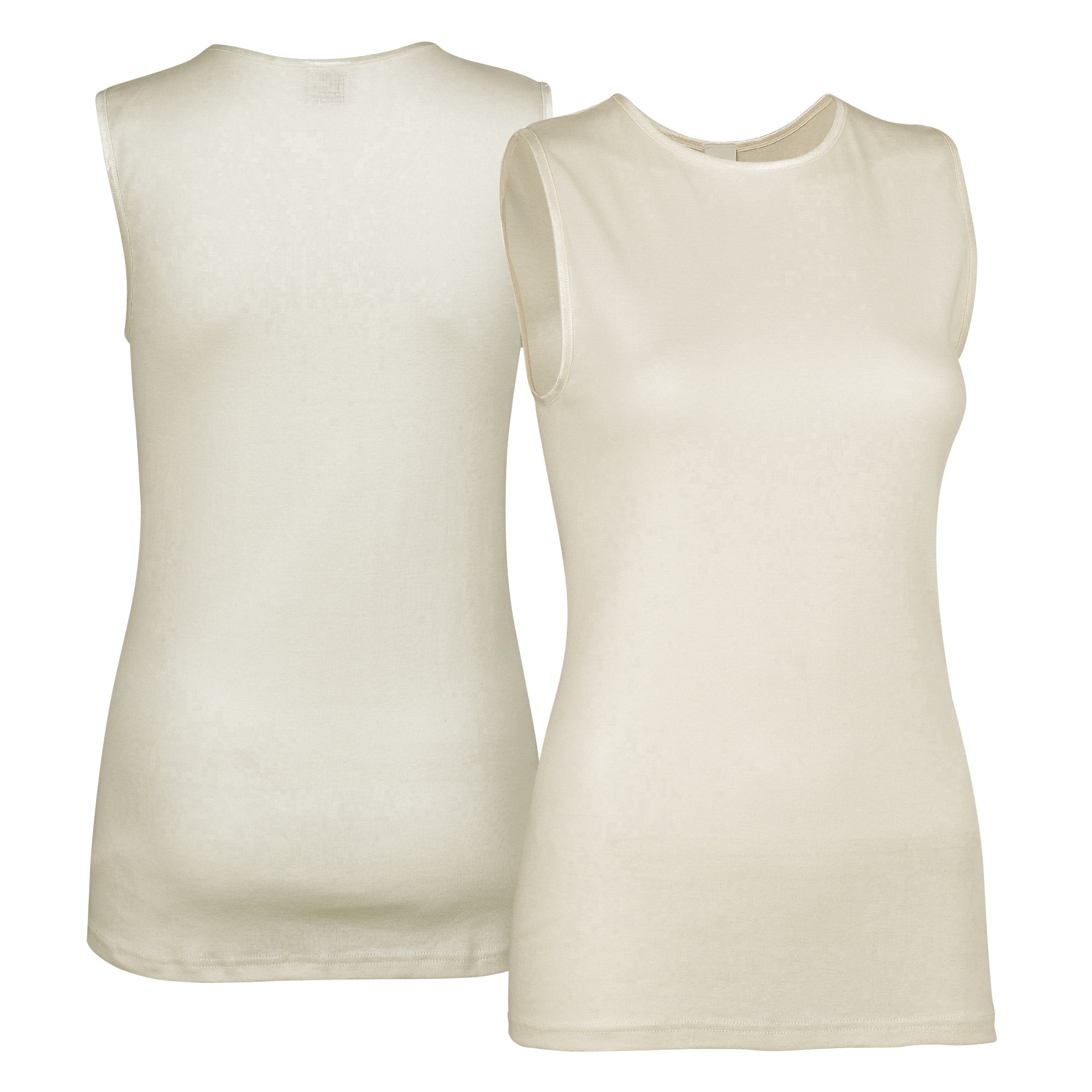 Rosette Women’s Sleeveless Undershirt - Cotton – High Neck, Full ...