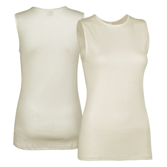 Rosette Women’s Sleeveless Undershirt - Cotton – High Neck, Full shoulder design