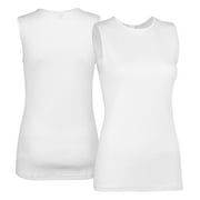 Rosette Women s Sleeveless Undershirt - Cotton   High Neck, Full shoulder design