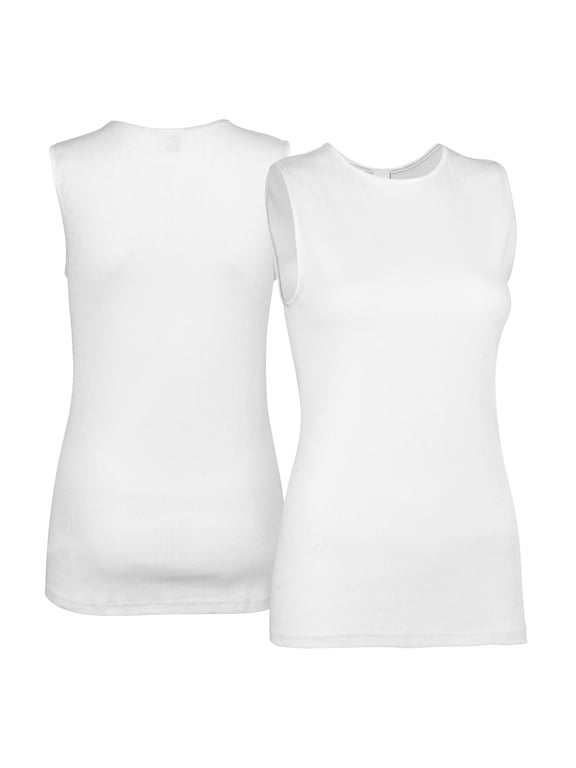 Women’s Sleeveless Undershirt - Cotton – High Neck, Full shoulder design