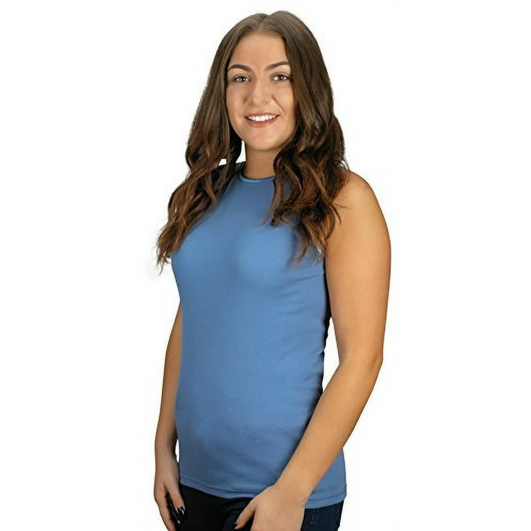 Rosette Women’s Sleeveless Undershirt - Cotton – High Neck, Full shoulder  design