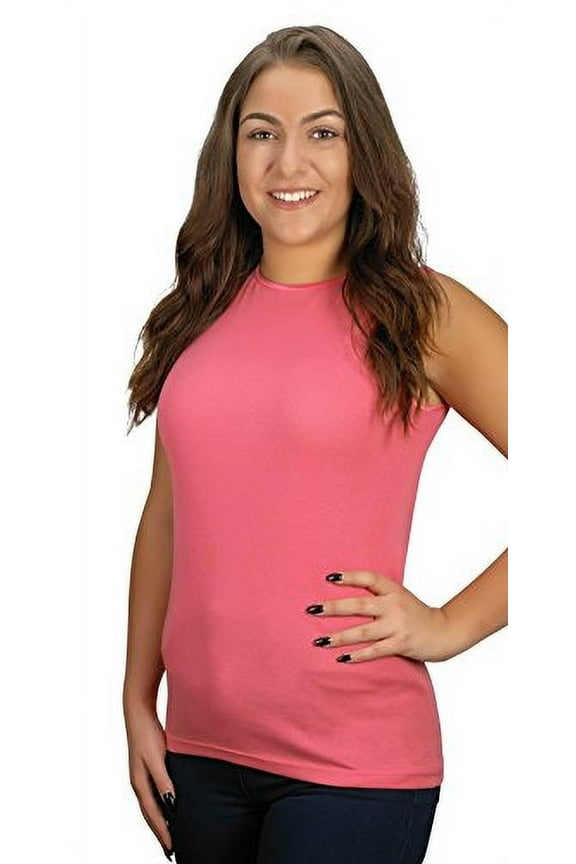 Women’s Sleeveless Undershirt - Cotton – High Neck, Full shoulder design