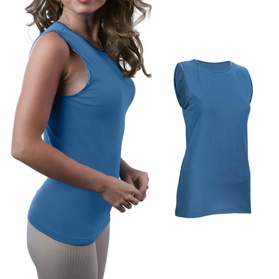 Rosette Women’s Sleeveless Undershirt - Cotton – High Neck, Full shoulder design