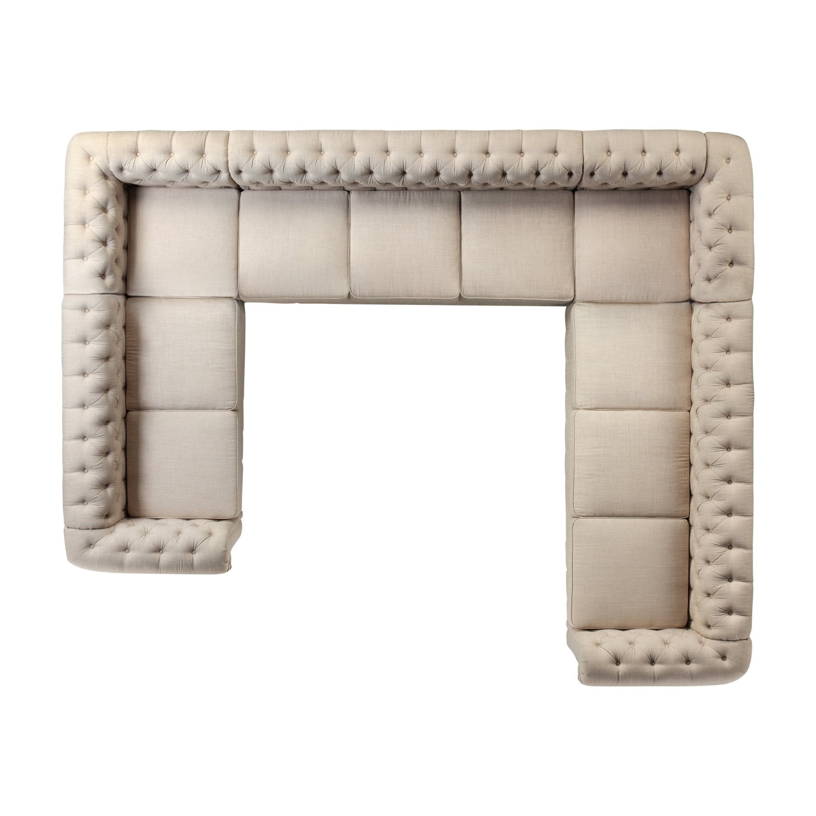 Rosevera Quitaque Tufted Chesterfield Sectional Sofa