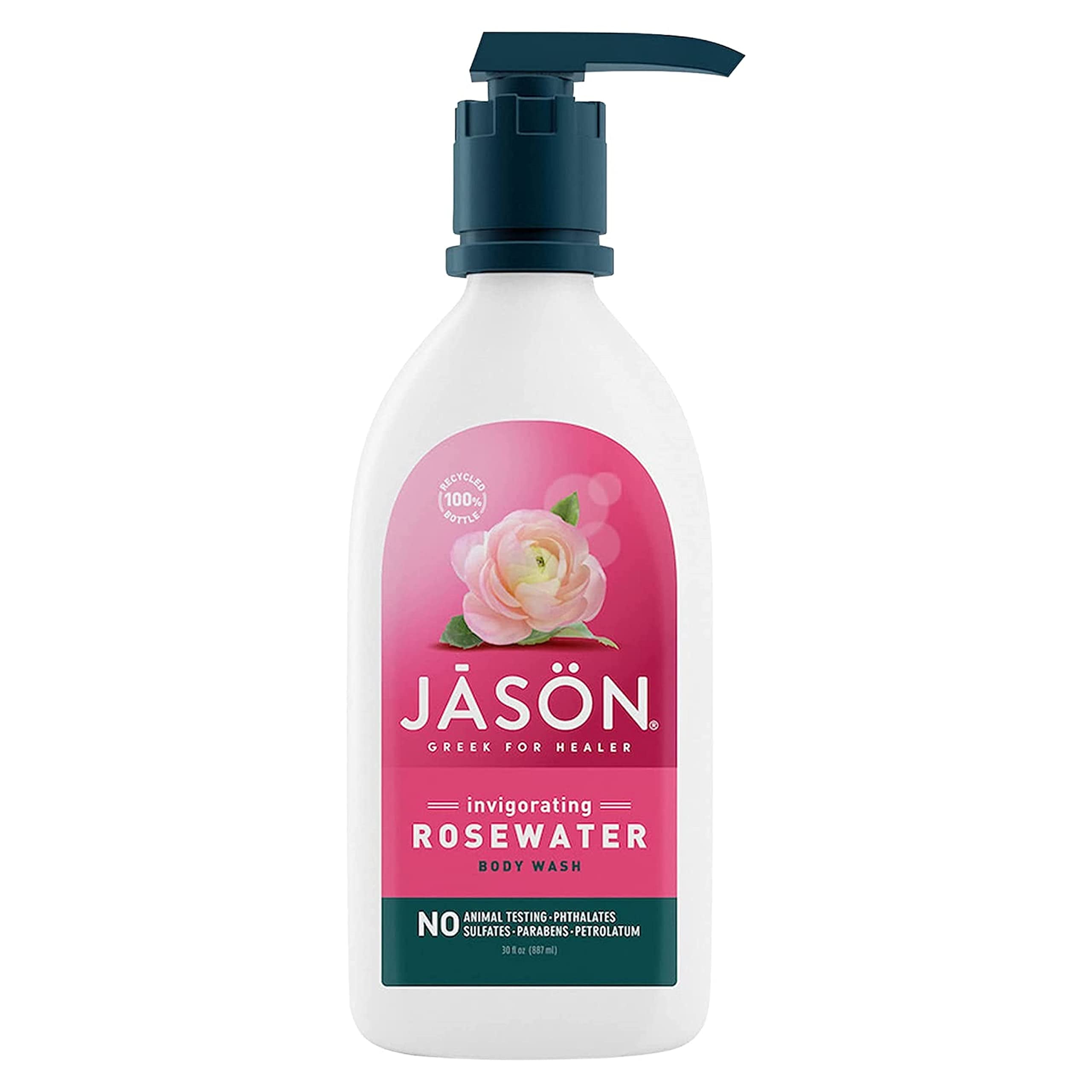 Rosewater Invigorating Body Wash, For a Gentle Feeling Clean, 30 Fluid