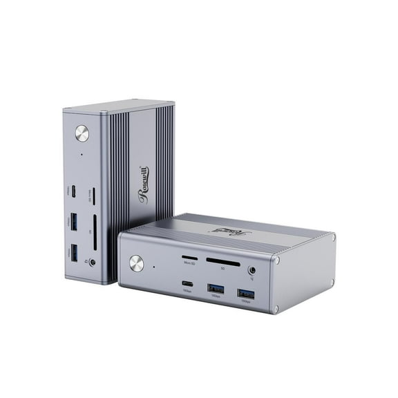 Rosewill 14-in-1 USB C Laptop Docking Station with 100W PD Charging, 4K@60Hz Display, Triple 4K Display,10Gbps Data Transfer & Kensington Lock, Windows, Mac, Android - RHUB-M14