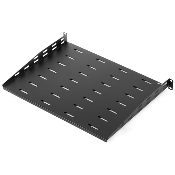 Rosewill 1U 19-Inch Universal Vented Rack Mount Cantilever Server Cabinet Shelf 14-Inches Deep Black, 2 Pack