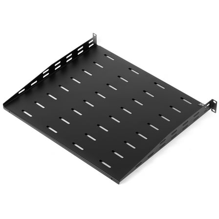 Rosewill 1U 19-Inch Universal Vented Rack Mount Cantilever Server Cabinet Shelf 16-Inches Deep Black, 2 Pack