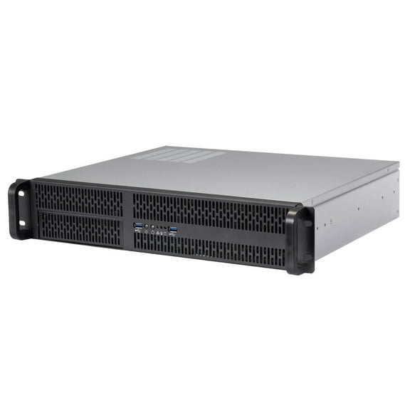 Rosewill 2U Server Chassis Rackmount Case | 4 3.5"/2.5" HDD, 1 5.25" Device | Micro-ATX Compatible | 2 x 80mm PWM Fans | 2x USB 3.0 | Silver/Black - RSV-Z2700U