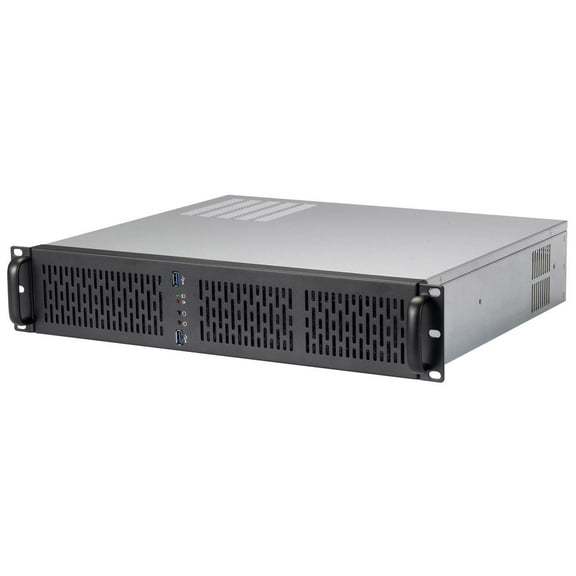 Rosewill 2U Server Chassis Rackmount Case | 4 3.5" HDD Bays | Micro-ATX Compatible |3 x 80mm PWM Fans | 2x USB 3.0 | Silver/Black - RSV-Z2600U