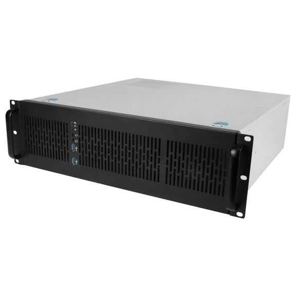 Rosewill 3U Server Chassis Rackmount Case, 6x 3.5" Bays, E-ATX Compatible, 2x 80mm Fans, 2x USB 3.0, Silver/Black - RSV-Z3200U