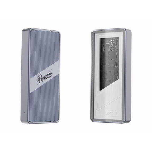 Rosewill 40Gbps M.2 NVMe SSD Enclosure with Cooling Fan, Transparent Back Plate, Support M.2 NVMe SSD up to 8TB, Compatible with Thunderbolt 3/4/USB4/3.2/2.0 M1 M2 Pro/Max, PC, MacBook, IPAD, Chrome