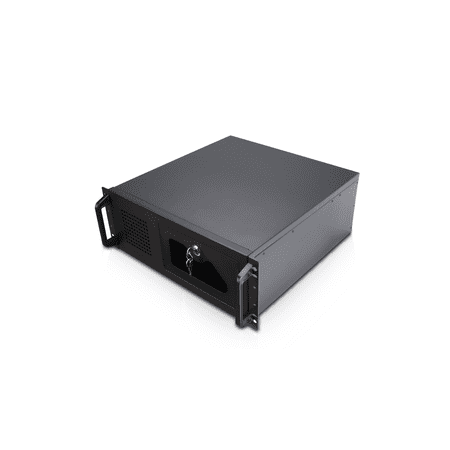 Rosewill 4U Server Chassis Rackmount Case | 7 3.5" Bays, 2 5.25" Devices| ATX, CEB Compatible | 1 120mm PWM Fan, 2 80mm PWM Fans | 2x USB 3.0 | Front Panel Lock and Key | Silver/Black - RSV-R4100U