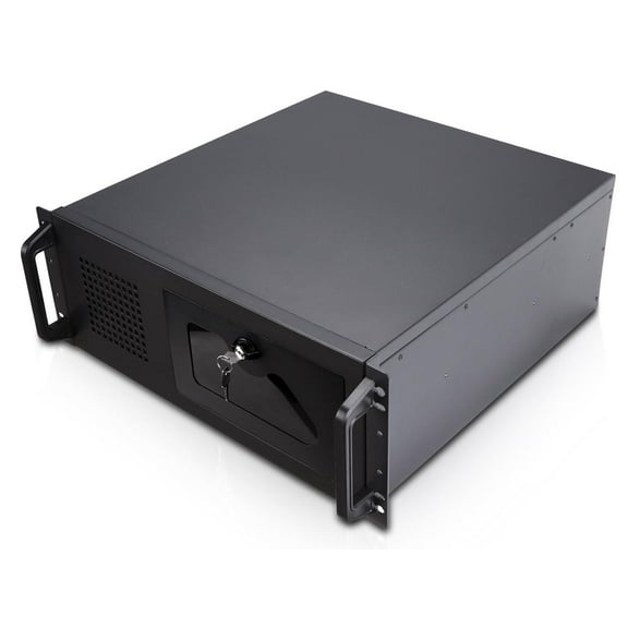 Rosewill 4U Server Chassis Rackmount Case | 7 3.5" Bays, 2 5.25" Devices| ATX, CEB Compatible | 1 120mm PWM Fan, 2 80mm PWM Fans | 2x USB 3.0 | Front Panel Lock and Key | Silver/Black - RSV-R4100U