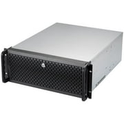 Rosewill RSV-R4000U 4U Server Chassis Rackmount Case | 8 3.5 HDD Bays, 3 5.25 Devices | ATX, CEB Compatible | 2 Front 120mm Fans, 2 Rear 80mm Fans | USB 3.0, 2.0 | Front Panel Lock | Silver/Black