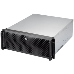 Rosewill RSV-R4000U 4U Server Chassis Rackmount Case | 8 3.5" HDD Bays, 3 5.25" Devices | ATX, CEB Compatible | 2 Front 120mm Fans, 2 Rear 80mm Fans | USB 3.0, 2.0 | Front Panel Lock | Silver/Black