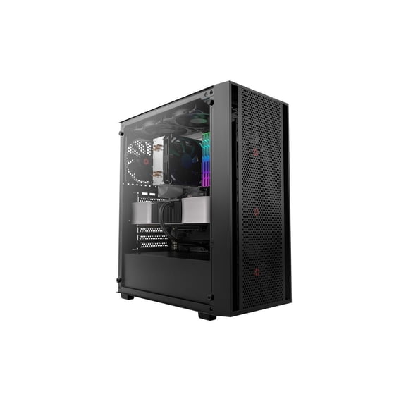 Rosewill ATX Mid Tower Gaming Computer PC Case with Side Tempered Glass, Preinstalled 4 x 120mm PWM Fans, Support Up to 6 x 120mm Fans, 360mm AIO/Radiator, 340mm GPU/VGA, 160mm CPU Air Cooler
