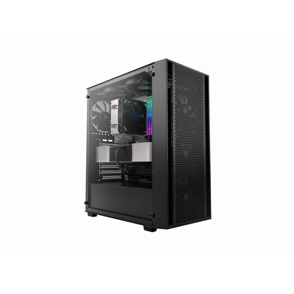 Rosewill ATX Mid Tower Gaming Computer PC Case with Side Tempered Glass, Preinstalled 4 x 120mm PWM Fans, Support Up to 6 x 120mm Fans, 360mm AIO/Radiator, 340mm GPU/VGA, 160mm CPU Air Cooler