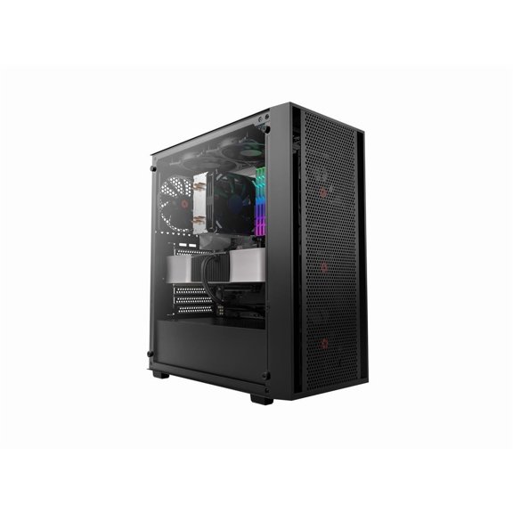 Rosewill ATX Mid Tower Gaming Computer PC Case with Side Tempered Glass, Preinstalled 4 x 120mm PWM Fans, Support Up to 6 x 120mm Fans, 360mm AIO/Radiator, 340mm GPU/VGA, 160mm CPU Air Cooler