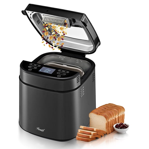 Rosewill Bread Maker, SUS Metal Housing, 2.5LB capacity, Non-stick coating, Beige