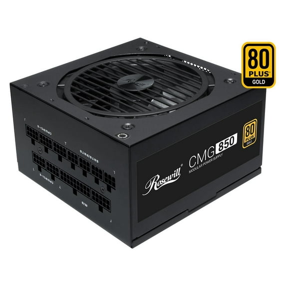 Rosewill CMG 850W 80+ Gold Full Modular, FDB Fan with Auto Speed Control, ECO Mode, Japanese Capacitors, 140mm Size, 5 Year Warranty, Power Supply - CMG850